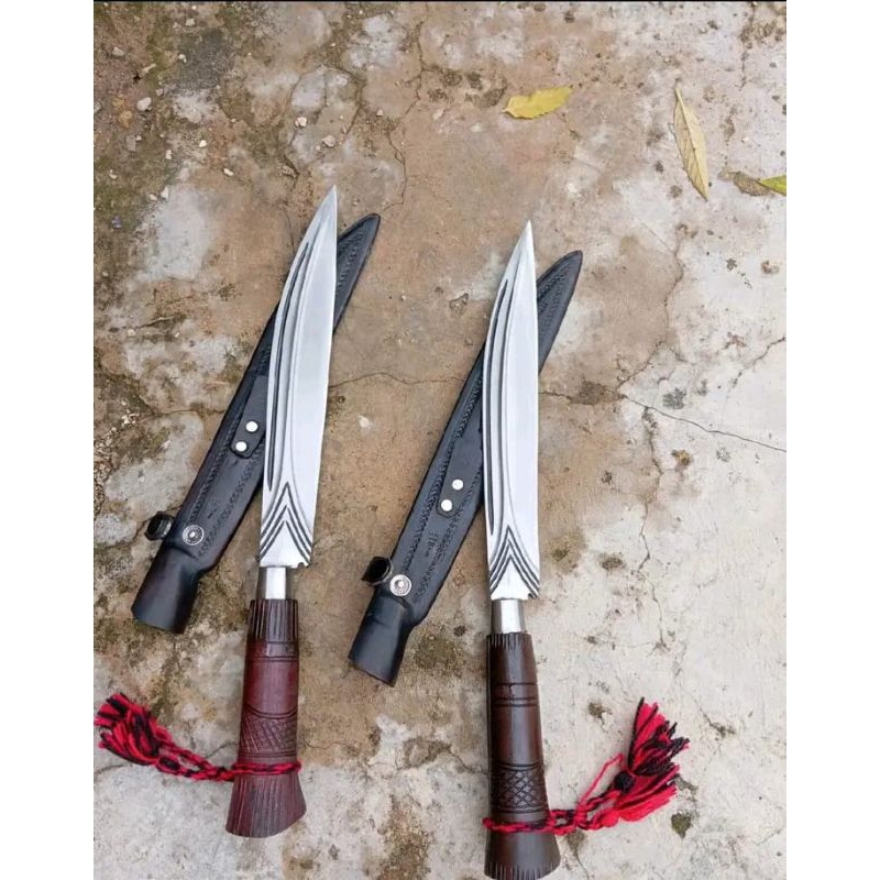 Pisau -+35cm type bulu ayam ukir 3D ori Madura