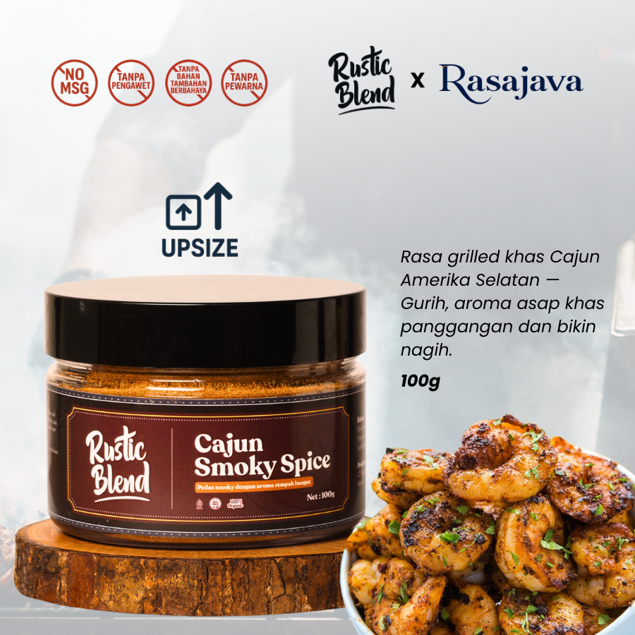 

Bumbu Marinasi Instan Ayam, Daging, Seafood Cajun Smoky Spice Rustic Blend Dry Rub Rendah Kalori