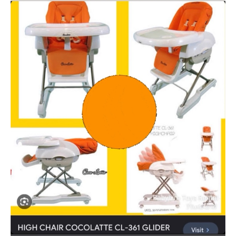 preloved kursi makan cocolatte CL361 glider
