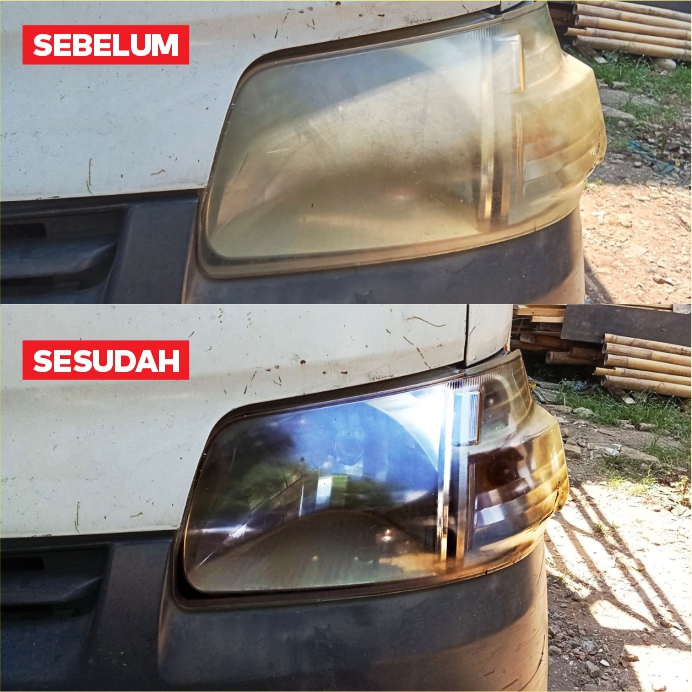 Joeley_Id Cairan Ampuh Pembersih Kaca Lampu Mobil Buram Hgc - Uniglow Autocare