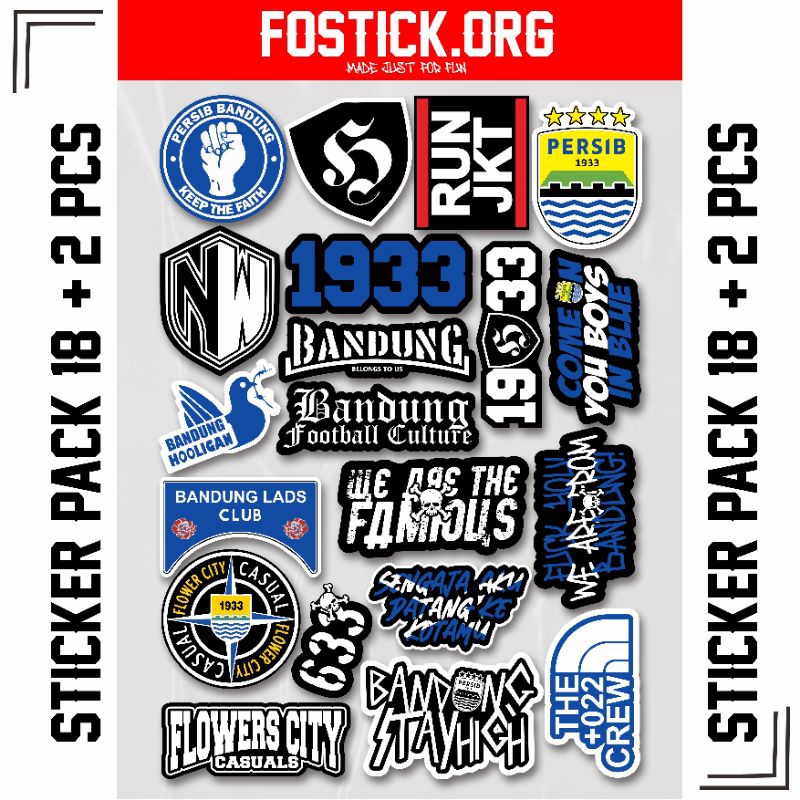 

STICKER PACK PERSIB BANDUNG | STIKER PERSIB BANDUNG [18+2pcs]