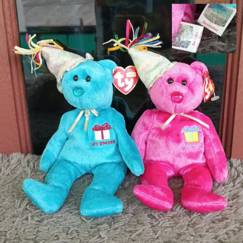 Boneka Teddy TY Teddy Birthday Original (MULUS CERAH NEW TAG)