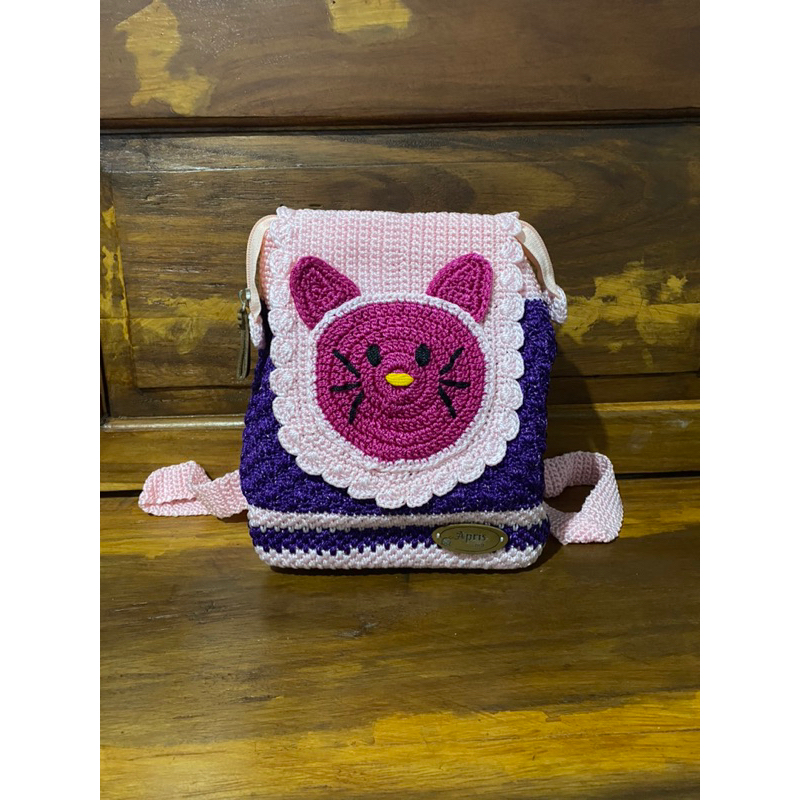 TAS RANSEL RAJUT ANAK KARAKTER