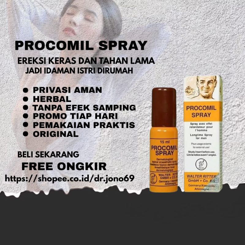 PROCOMIL SPRAY ORIGINAL PROCOMIL SEMPROT 100% ASLI TAHAN LAMA