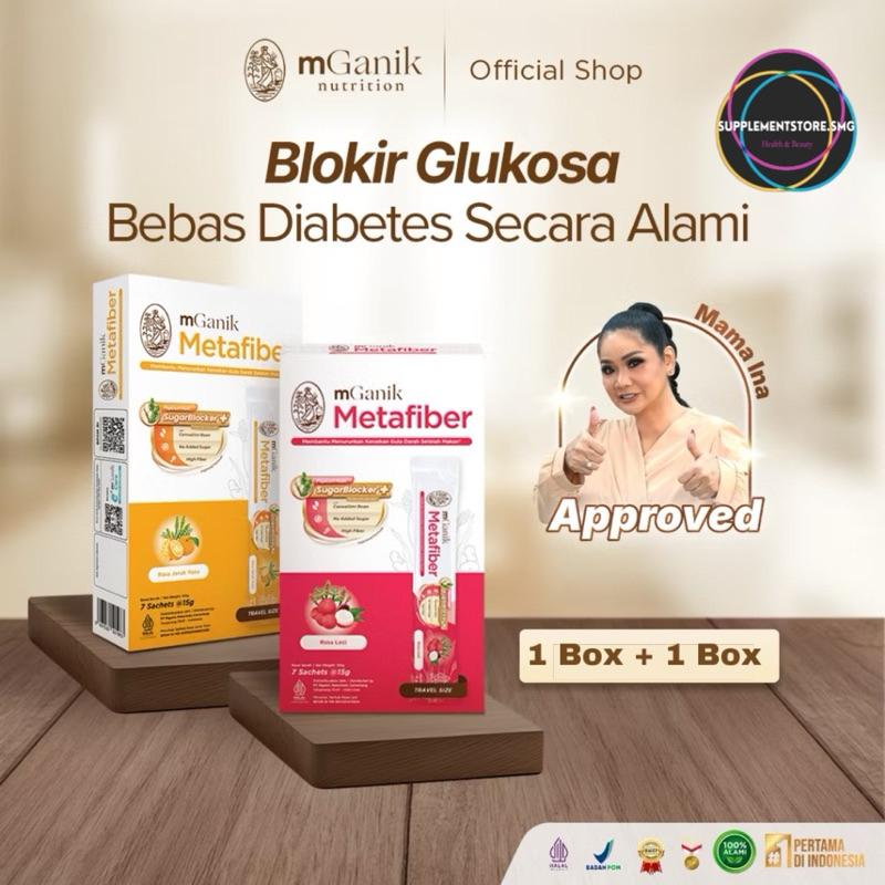 

BUNDLING 2 BOX mGanik Metafiber Travel Size Cocopandan Leci Jeruk Yuzu 105gr Suplemen Diabetes Kontrol Gula Darah