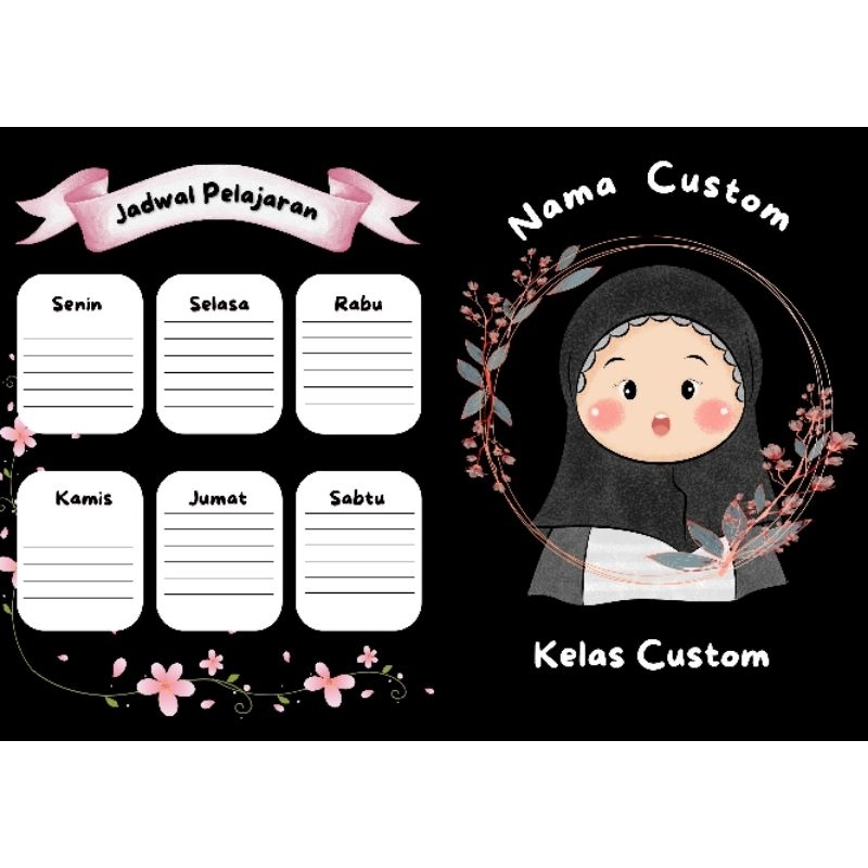 

Buku Tulis | Note Book | Buku Tulis Anak Princess Custom Nama, Kelas Mapel, dll (1 Pack isi 5 Buku 38 lbr)