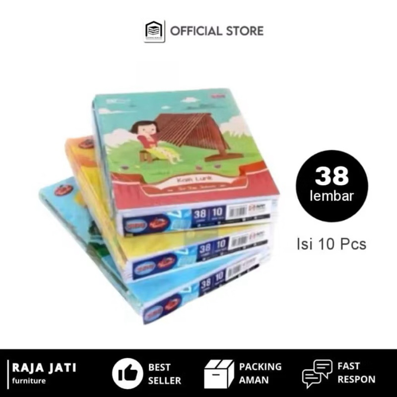

Buku Tulis SIDU Sinar Dunia 38 Lembar Pak isi 10 Buku