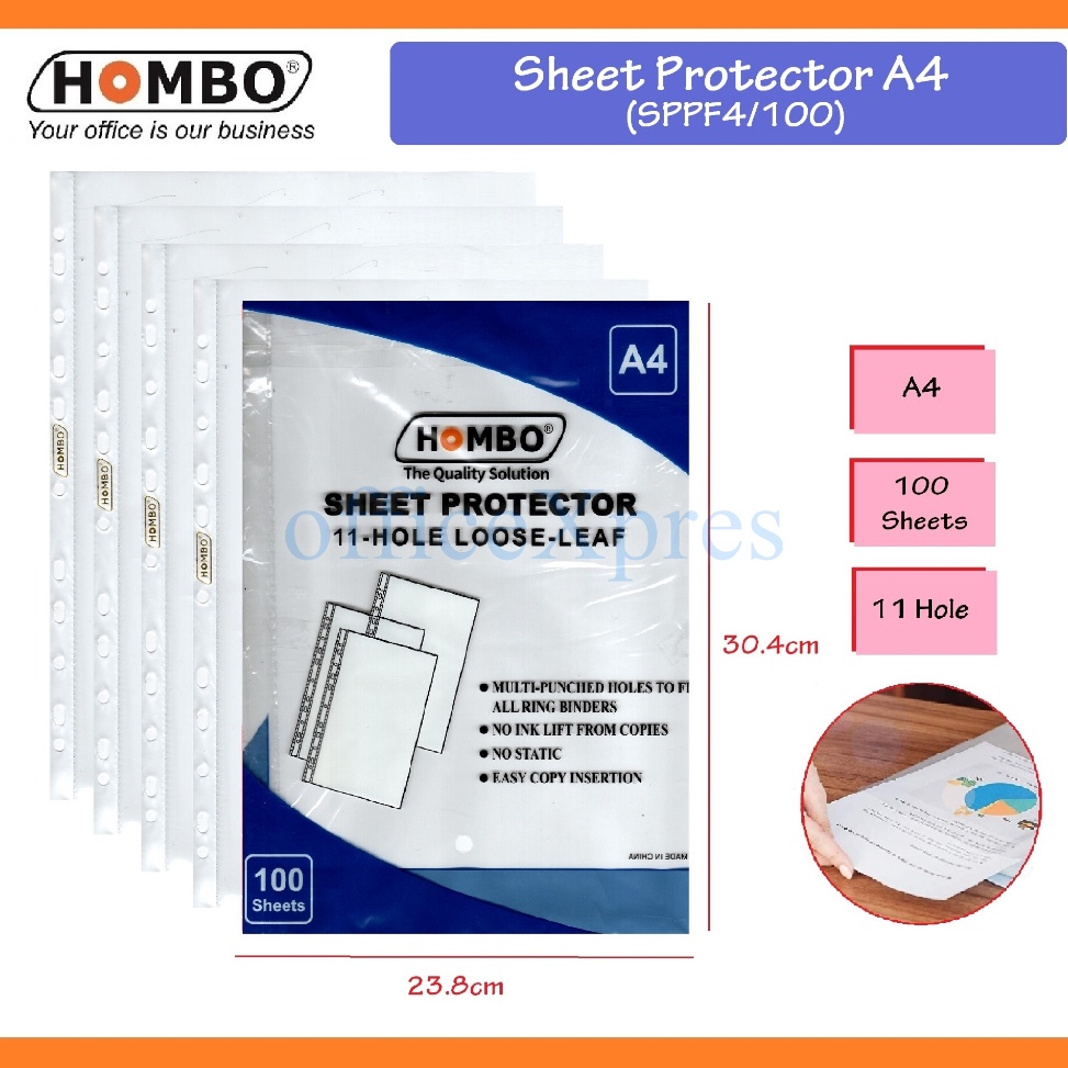 

KODE K43T Sheet Protector A4 Document Protector Plastik Sleeves 1 Lembar PP Pocket
