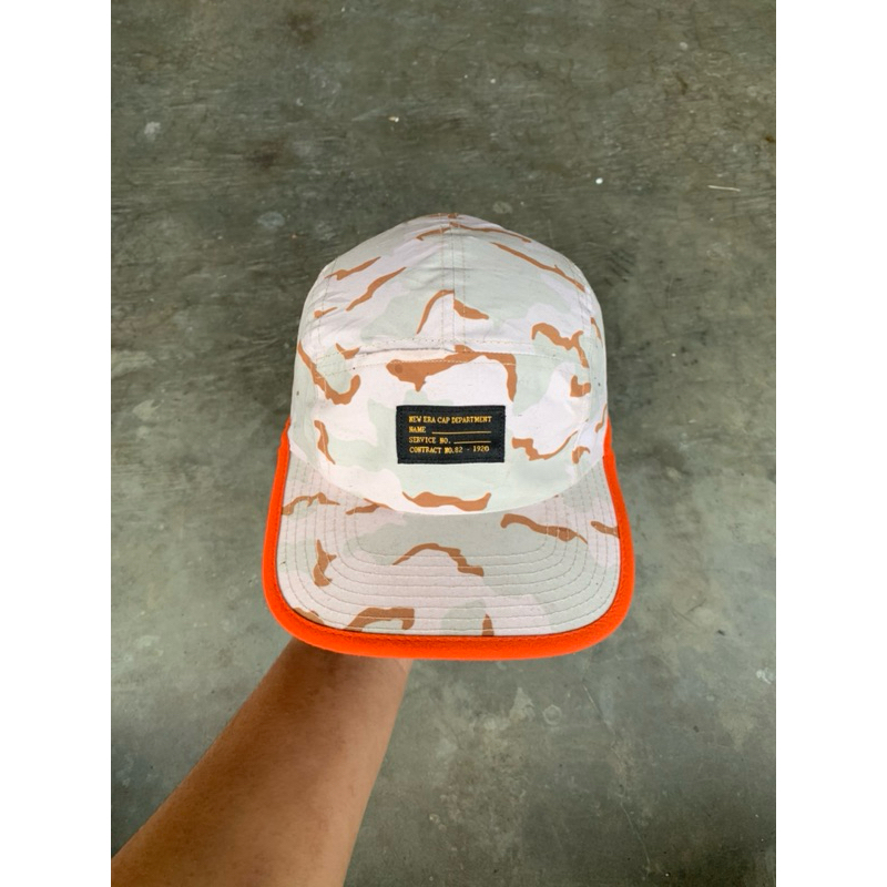 new era 5 panel camo cap topi