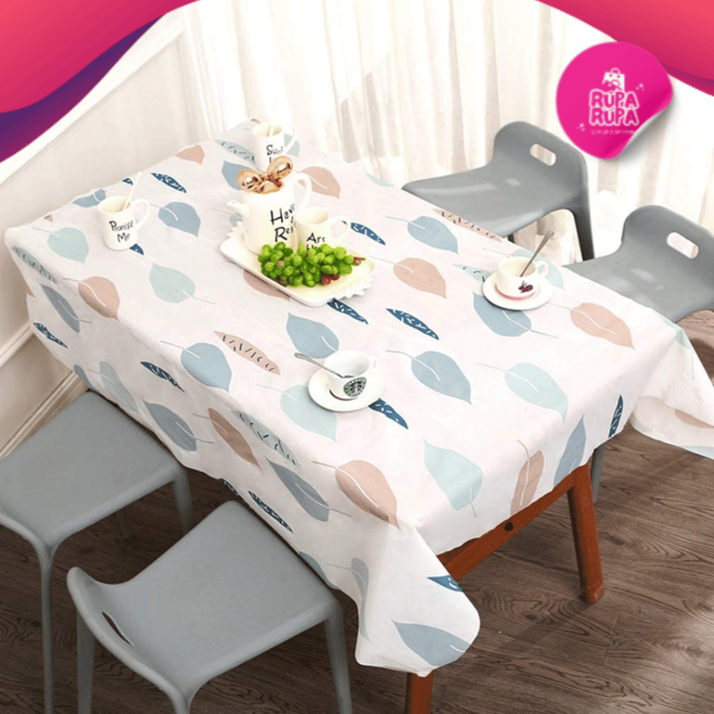 TAPLAK MEJA PEVA / TAPLAK MEJA MOTIF AESTHETIC UK 137 x 90 CM ANTI AIR / READY TAPLAK 137 X 180 CM