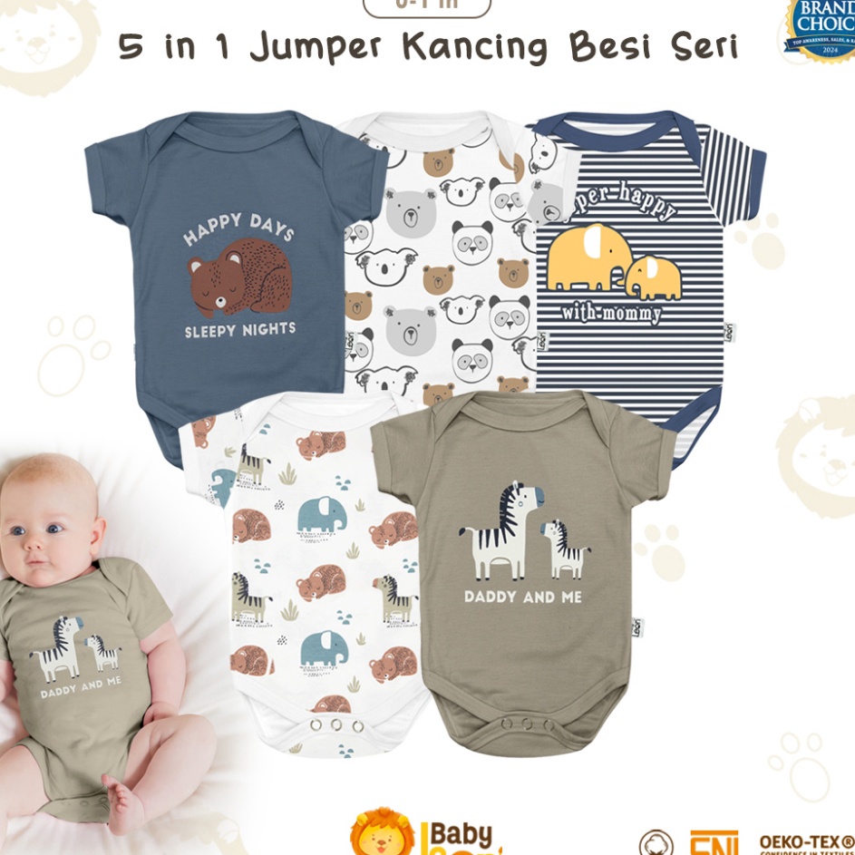 Flash Sale  BABYLEON Jumper Bayi 1 Tahun BC18 Jumper Bayi Bodysuit Bayi Jumpsuit Anak Bayi Baju Tidu