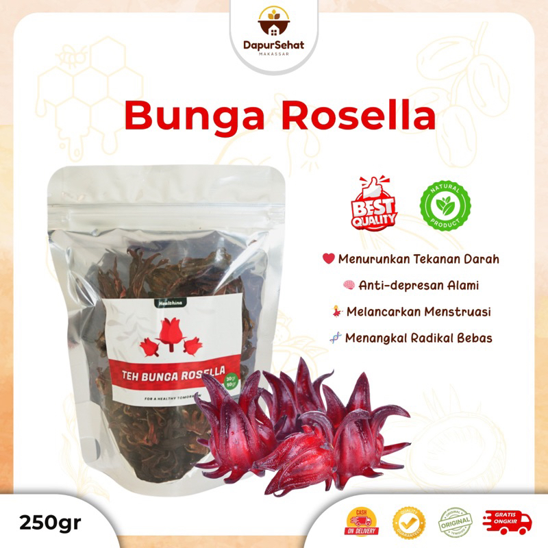 

TEH BUNGA ROSELLA MERAH 100 GRAM PREMIUM / DRIED ROSELLA /HIBICUS TEA /TEH ROSELA MERAH /HISBICUS TE