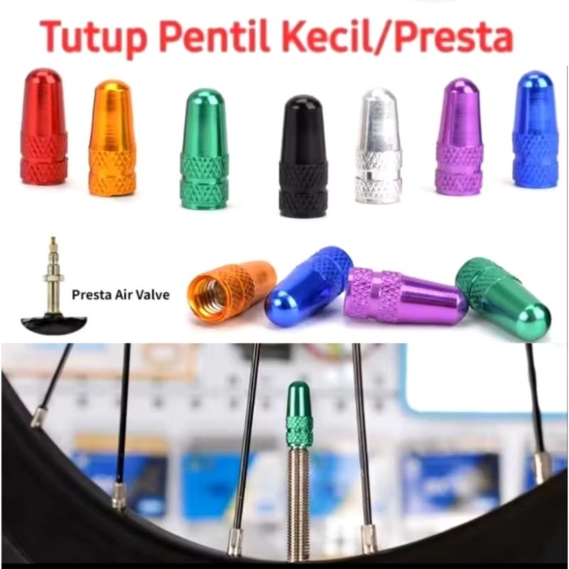 New Tutup Pentil Presta Ban Sepeda MTB Anti Debu Bahan Aluminium Alloy