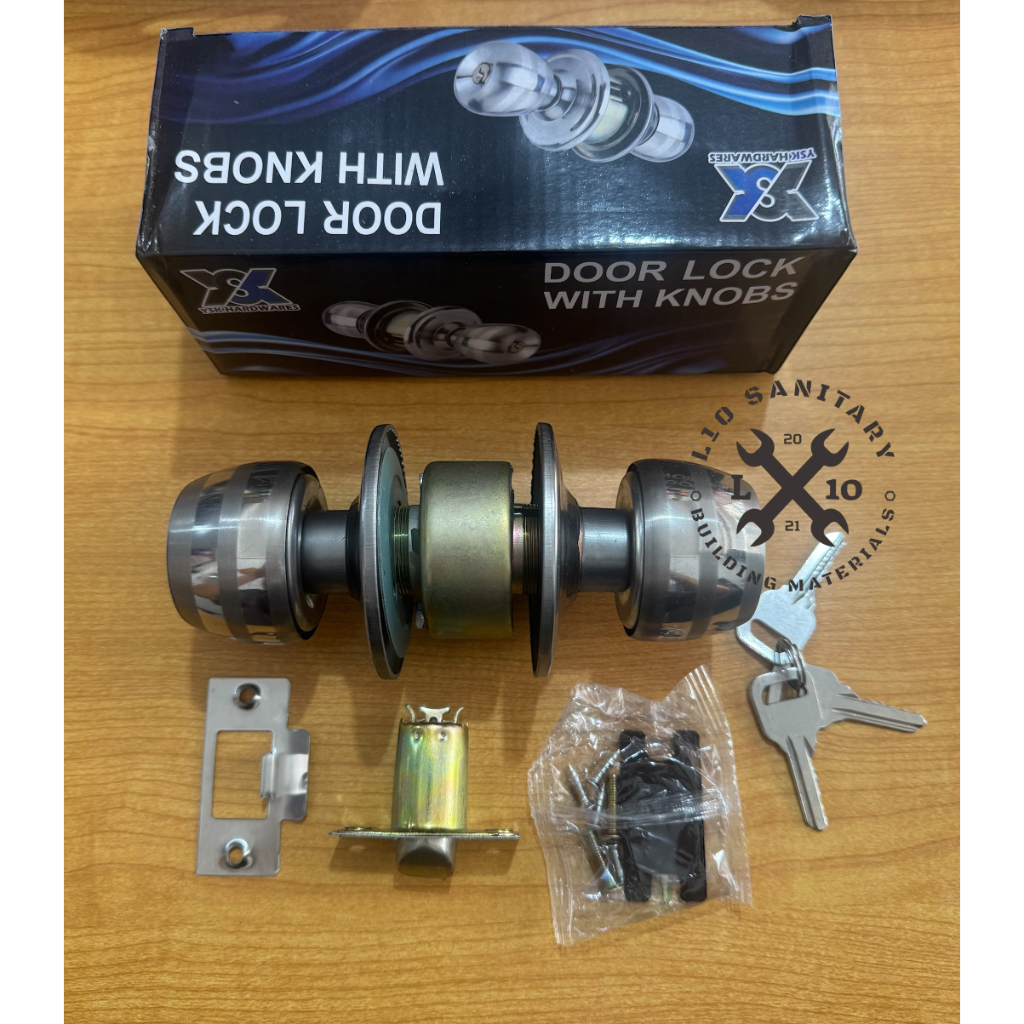 Promo Kunci Pintu Bulat Ysk / Handle Pintu Kamar Mandi Wc Bulat Ysk Murah 1 Set