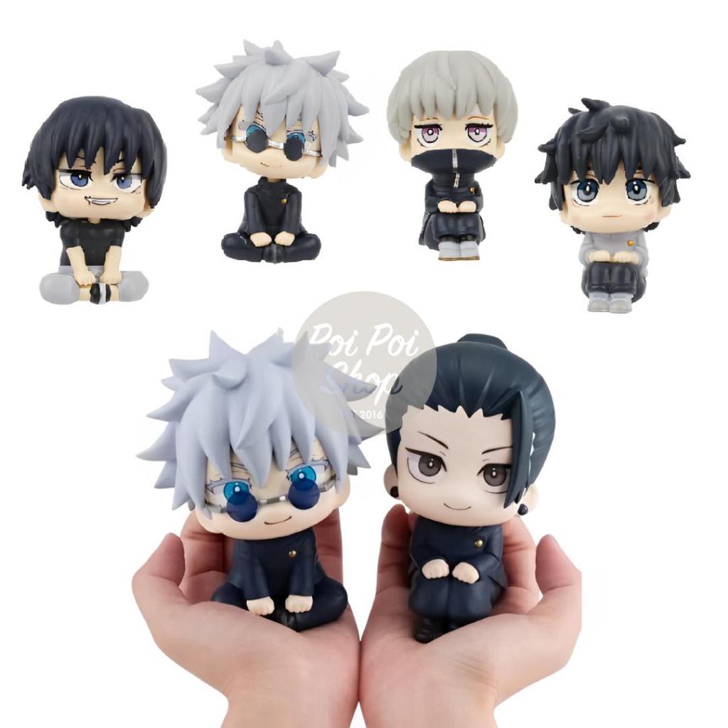 act Fure Jujutsu Kaisen LookUp Gojo Inumaki Geto Yuta Chibi Action Fure Rukkapu Duduk 10cm Mainan