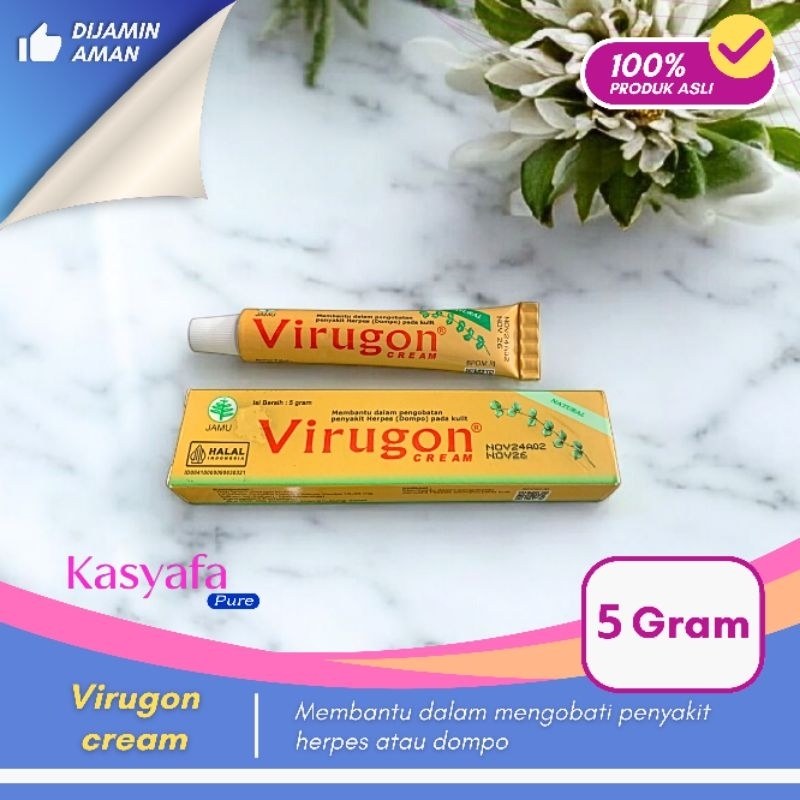 Virugon Cream 5 gr - Salep Herpes / Dompo