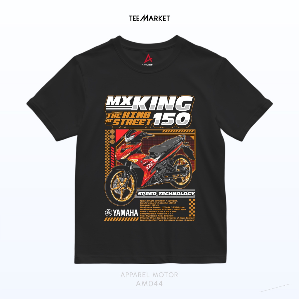 AM044 Kaos Motor MX King 150 - Baju Bikers by Apparel Motor