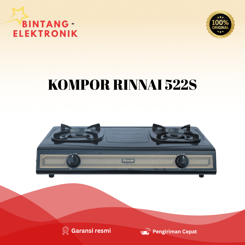 Kompor Rinnai 522 S Kompor Gas 2 Tungku / Kompor Rinnai