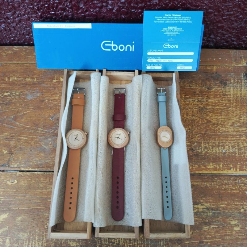 Eboni Watch Mini Maple 1.0 Pandora Maple Jam Tangan Kayu