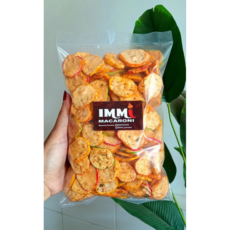 

Krupuk seblak bawang immi kemasan 250gr