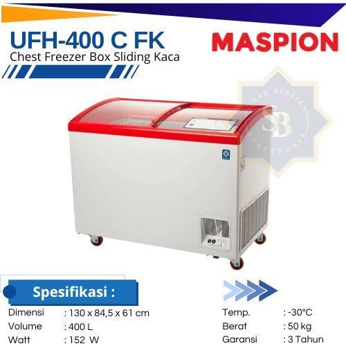 MASPION - Freezer Box UFH 400 C UFH400C UFH-400 C FREEZER COOLER CHEST