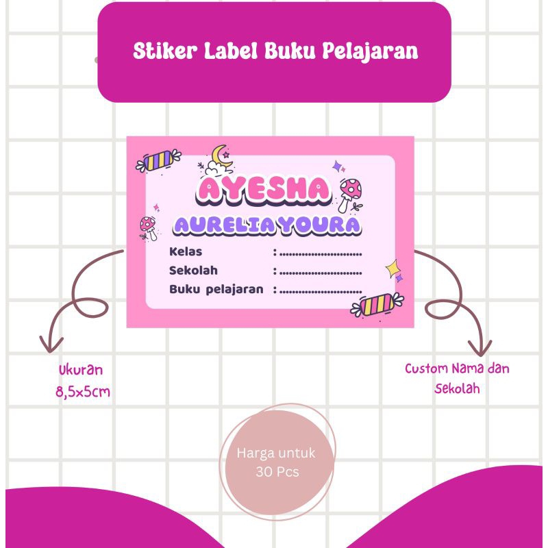 

Stiker label mata pelajaran