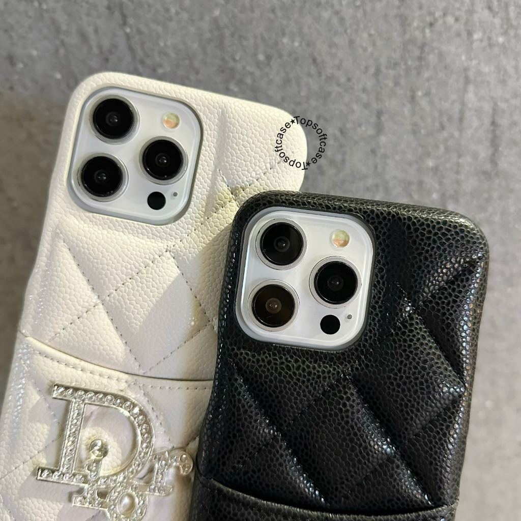 MN508 New DIOR Case iPhone Compatible For iPhone XR 11 12 13 14 15 Pro Max Casing Ponsel Dompet Fash