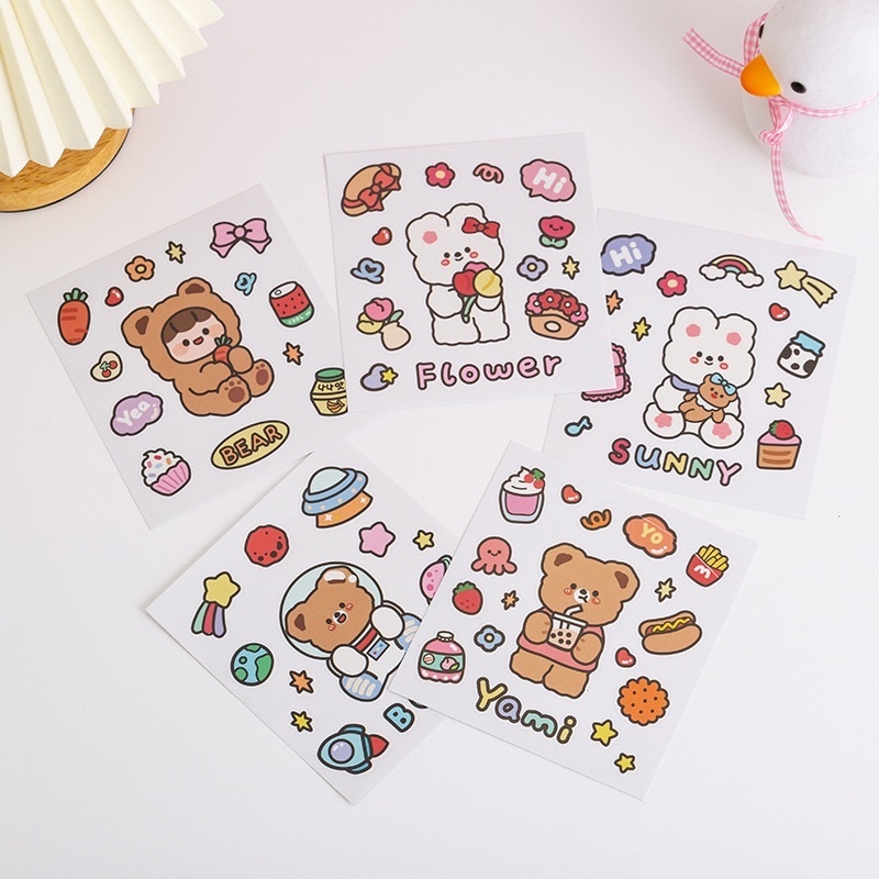 

Sticker 2D Kartun Lucu Karakter Stker Motif Korea Waterproof Anti Air Sticker Botol Stiker HP Serbaguna