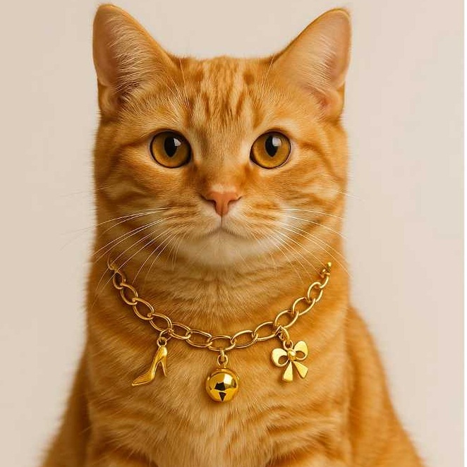 Kalung Kucing Rantai Gold dan Silver Rantai Charm Kucing Kalung Kelinci Kalung Anjing Gold Kalung Ku