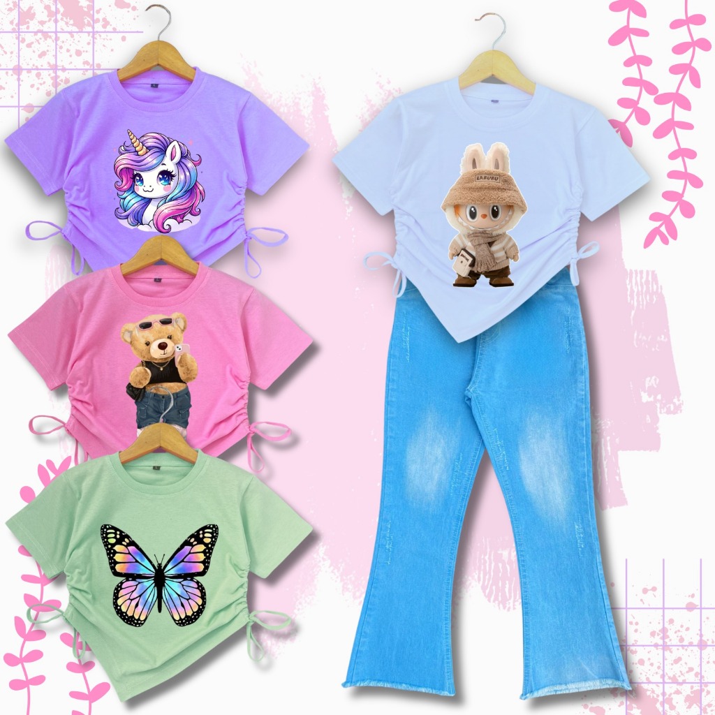 SETELAN CELANA JEANS CUTBRAY RAWIS ANAK PEREMPUAN