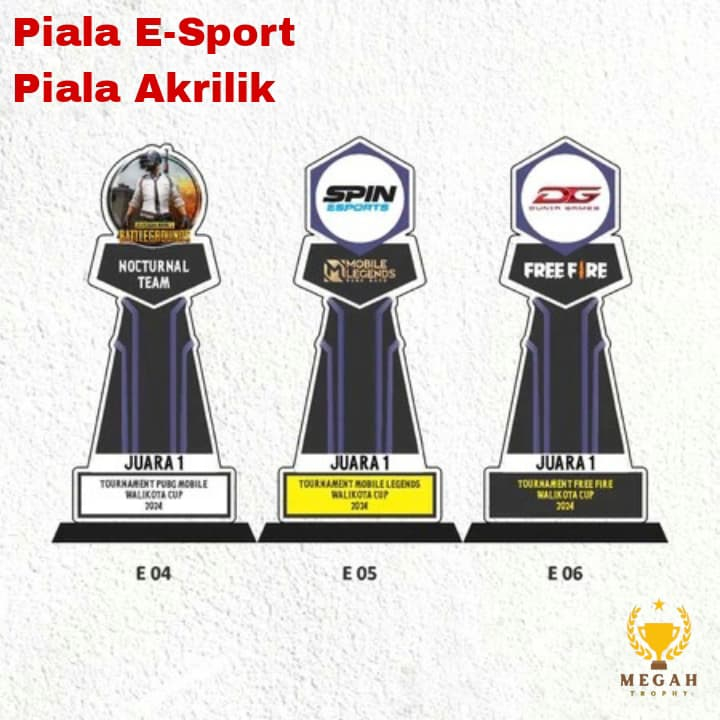 Plakat E Sport Piala E sport Akrilik Piala Pubg Piala Mobile Legend Piala Free Fire Akrilik