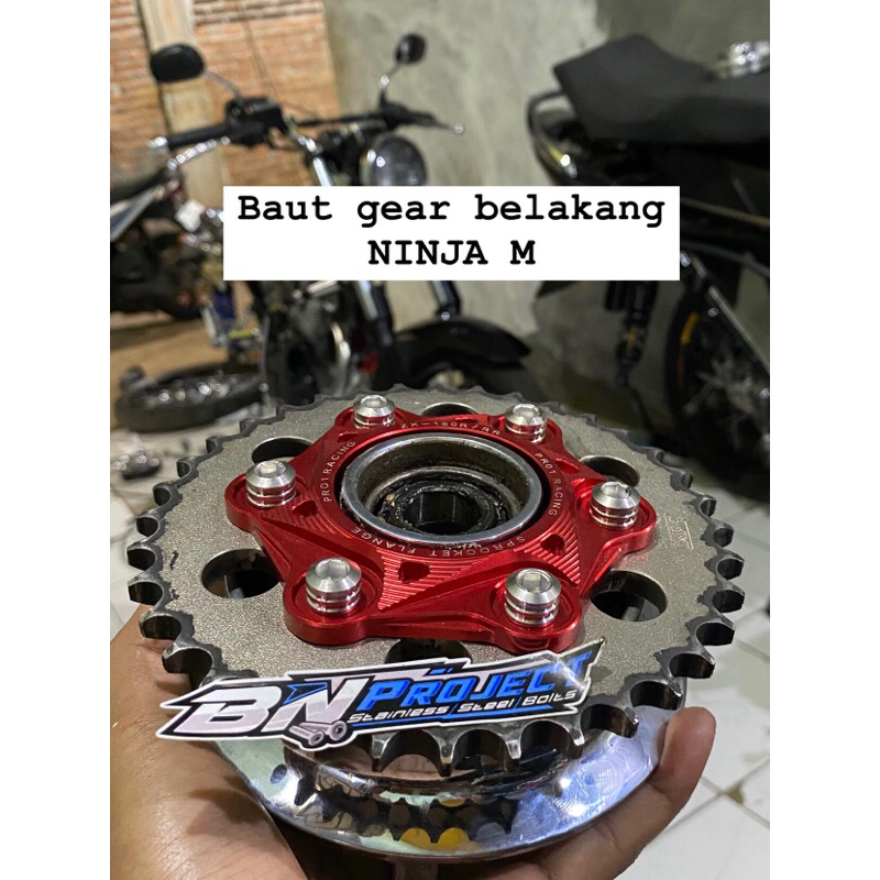 Baut L gear belakang Ninja R, Ninja RR , Ninja M stainless modif handmade