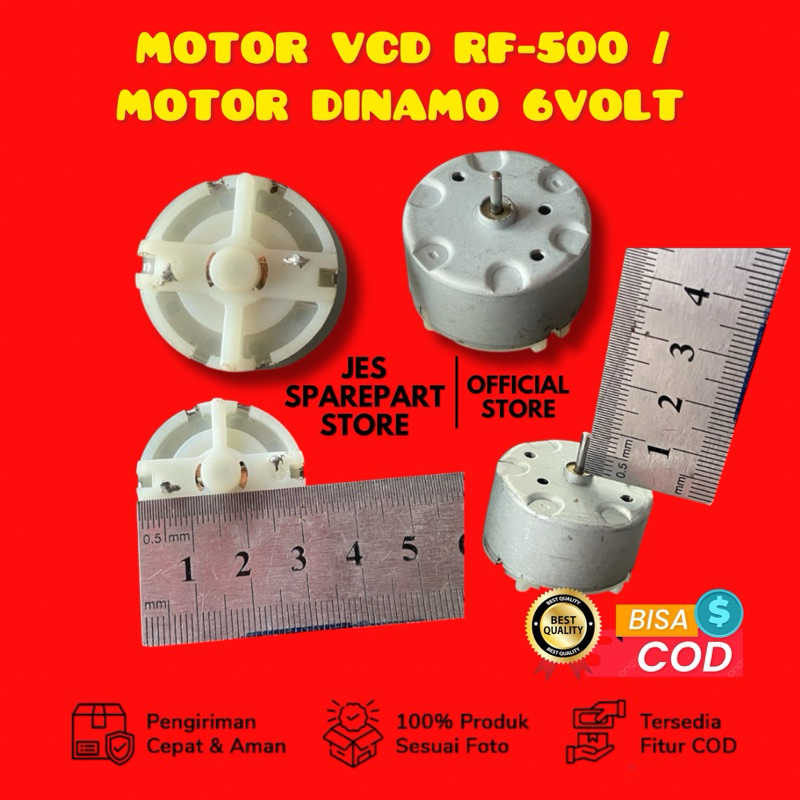 MOTOR VCD RF-500 / MOTOR DINAMO 6VOLT