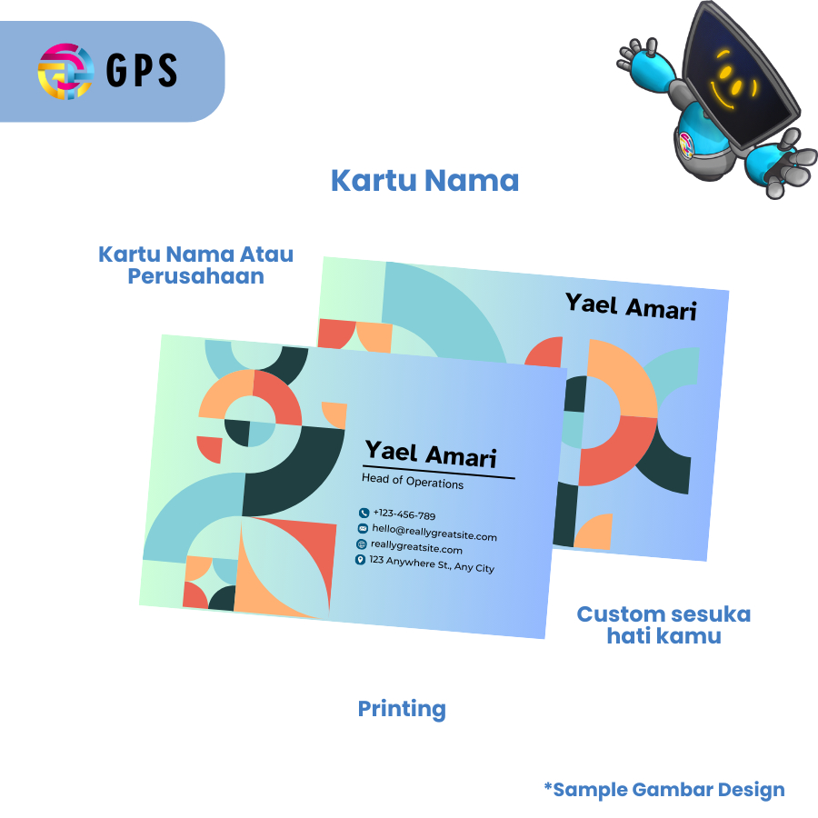 

GVIBES - CUSTOM CETAK KARTU NAMA MURAH 1 SISI / 2 SISI SEHARI JADI ( 1 BOX ISI 100 PCS ) FREE BOX (LAMINASI DOFF/GLOSSY)