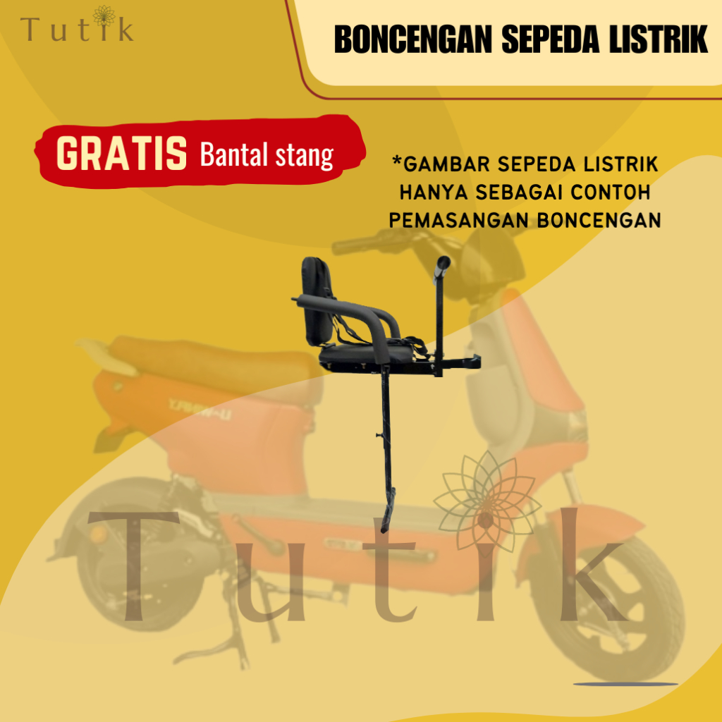 Kursi Boncengan Anak Sepeda Listrik DF8 Boncengan Anak Sepeda Listrik Depan Model Jok Uwinfly DF8/DF