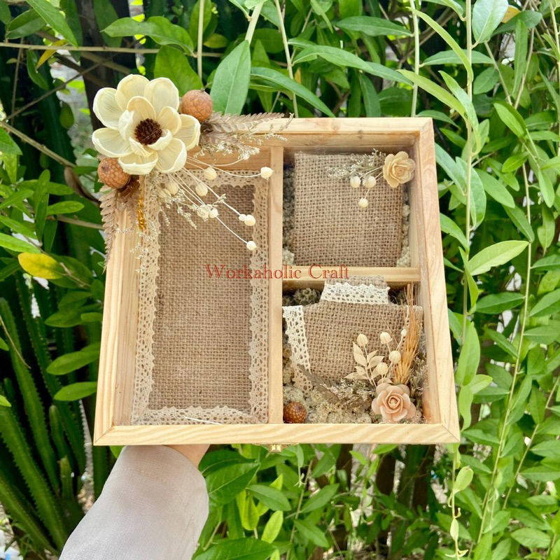 Kotak Uang Kotak Perhiasan Ringbox Kayu Jati Belanda