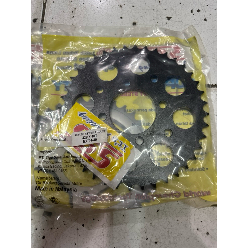 SSS Gear Belakang Ukuran 428 Satria FU (Pilih Ukuran) 38T, 40T, 42T, 43T, 44T, 45T