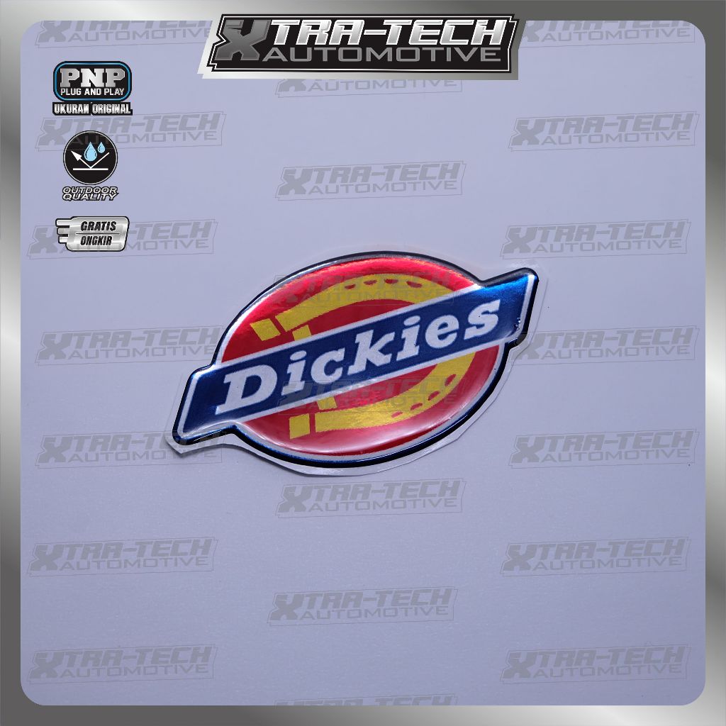 Emblem Logo Dickies / Emblem Timbul Dickies / Sticker Dickies / Stiker Logo Dickies / Emblem 3D Dick