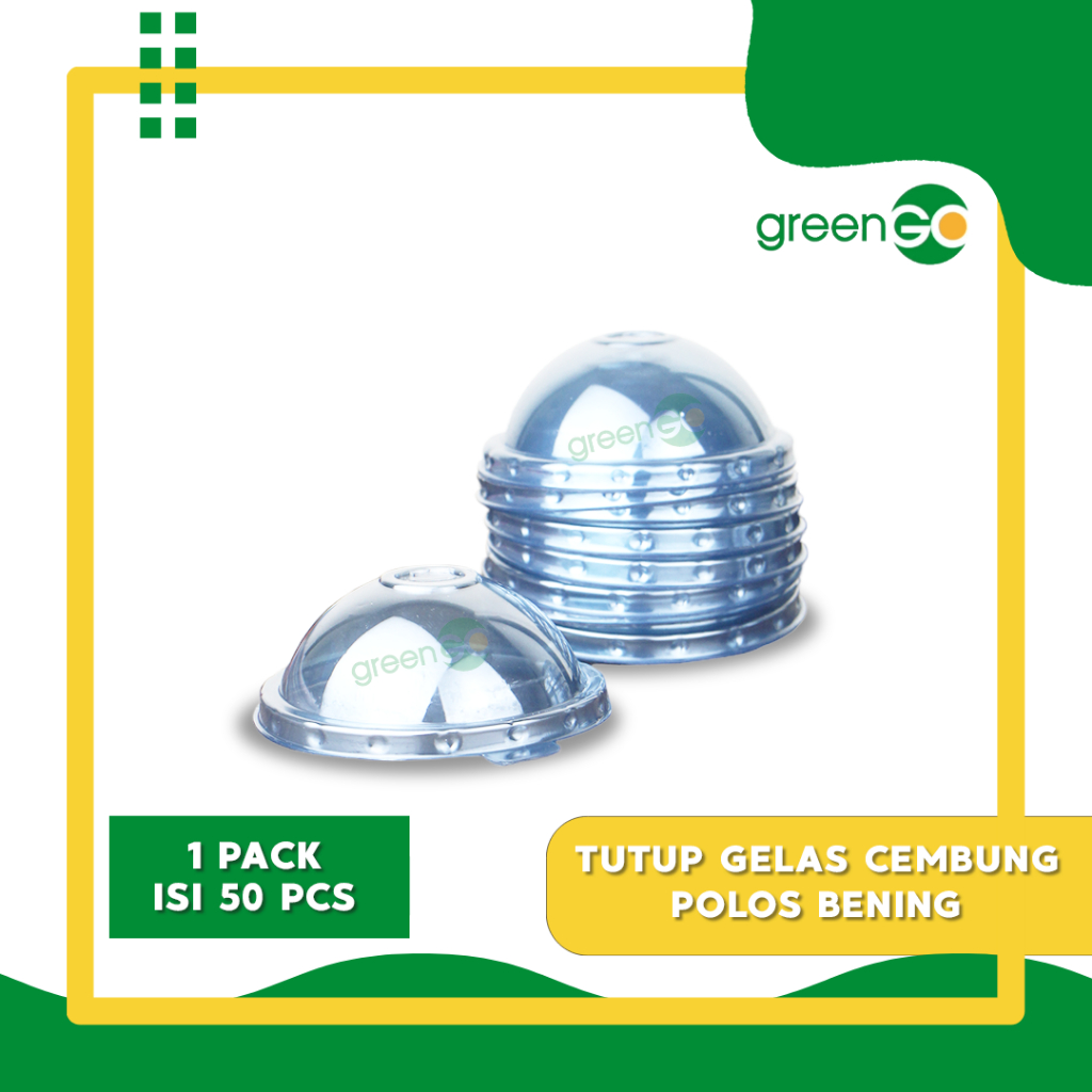 TUTUP GELAS CEMBUNG POLOS BENING 1 PACK ISI 50PCS TUTUP GELAS TEBAL BAGUS MURAH TUTUP GELAS PLASTIK 