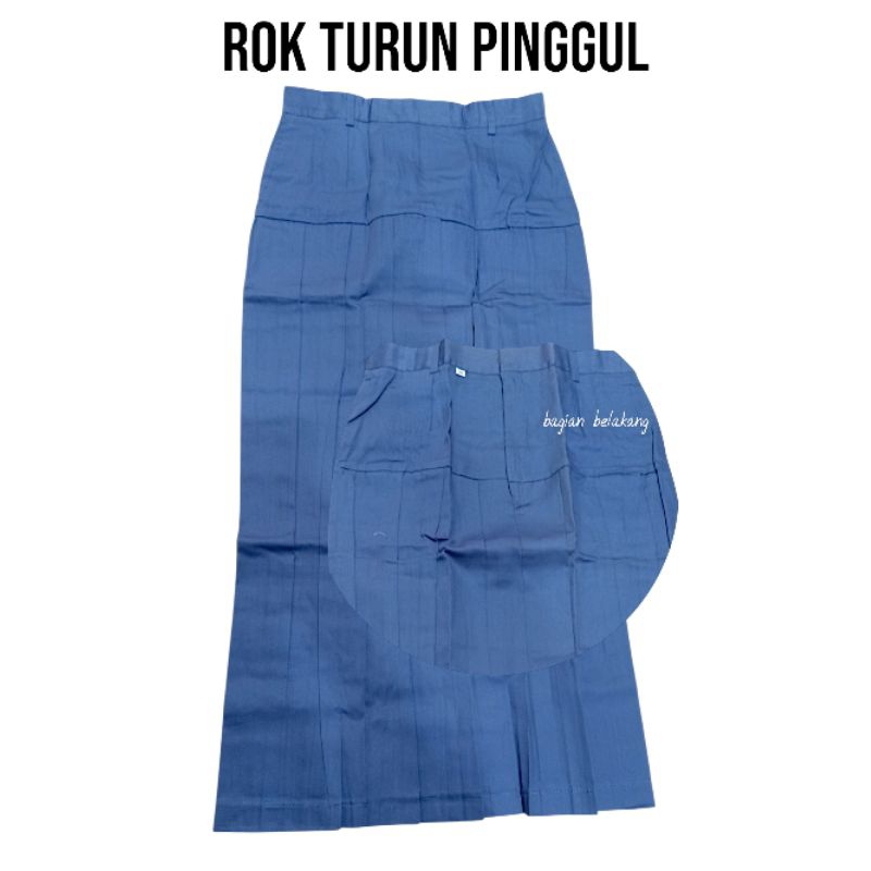 ROK SMA PANJANG TURUN PINGGUL | SERAGAM SEKOLAH REMPEL BAWAH PINGGANG