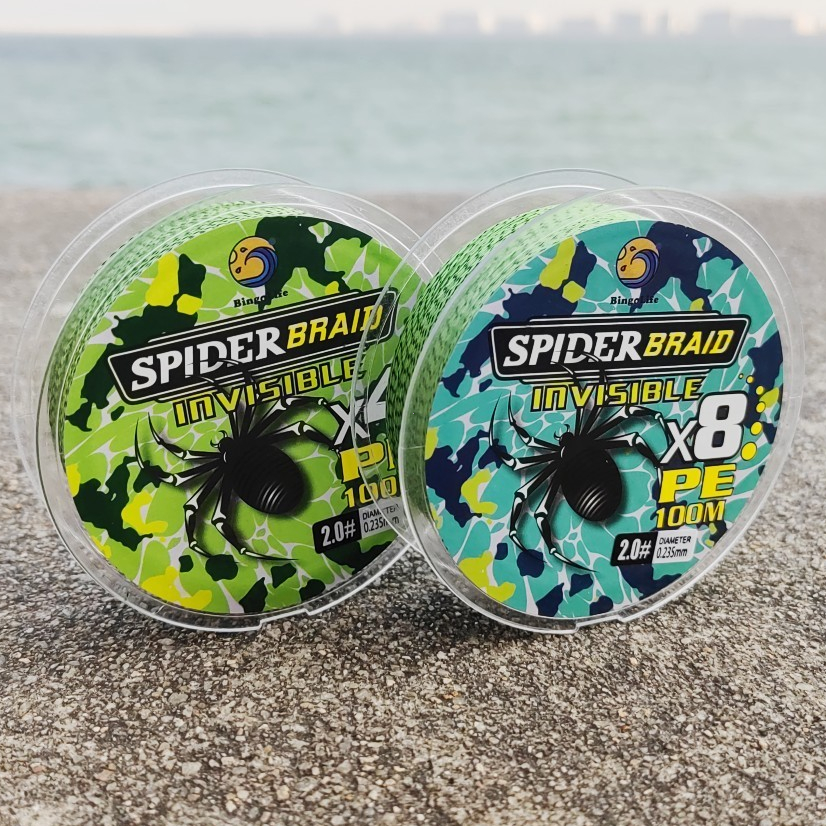 BingoLife Senar Pancing PE X4 X8 Senar Speckle 100m Anti Keriting Fishing Line Untuk Spinning