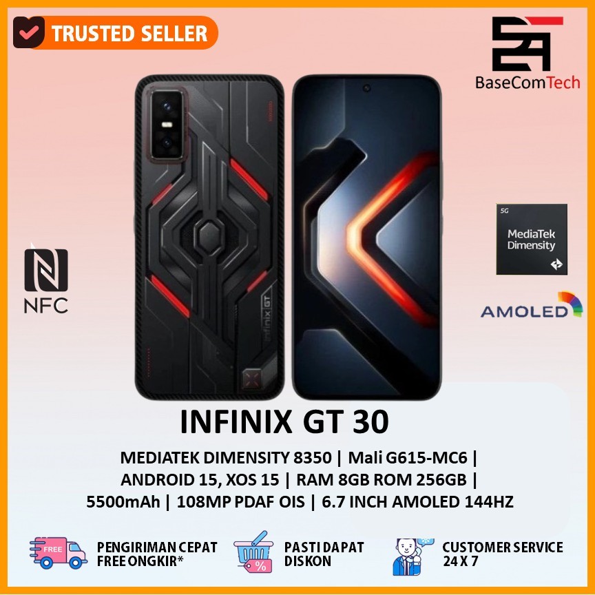 INFINIX GT 30 PRO 5G | RAM 12GB/512GB | MediaTek Dimensity-8350 | UFS 4.0 | 6.78 inch 1.5K AMOLED 14