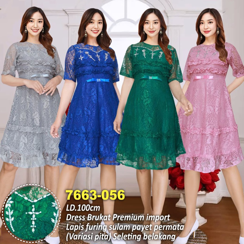 COD DRESS PESTA BAJU NATAL 7663