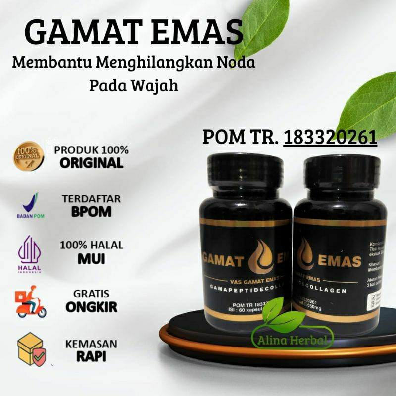 ( PROMO BELI 2 GRATIS 1 ) VAS GAMAT EMAS COLLAGEN ASLI HERBAL ORIGINAL OBAT PEMUTIH BADAN DAN WAJAH