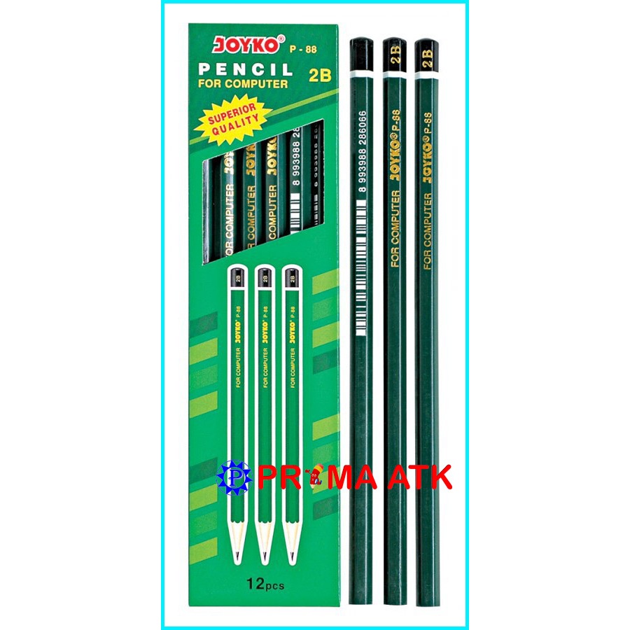 

Ay00! (144 PCS / 12 PAX / 1 BOX) Pensil Kayu Joyko 2B P88 ( Hijau ) Favorite / Wooden Pencil P 88 /