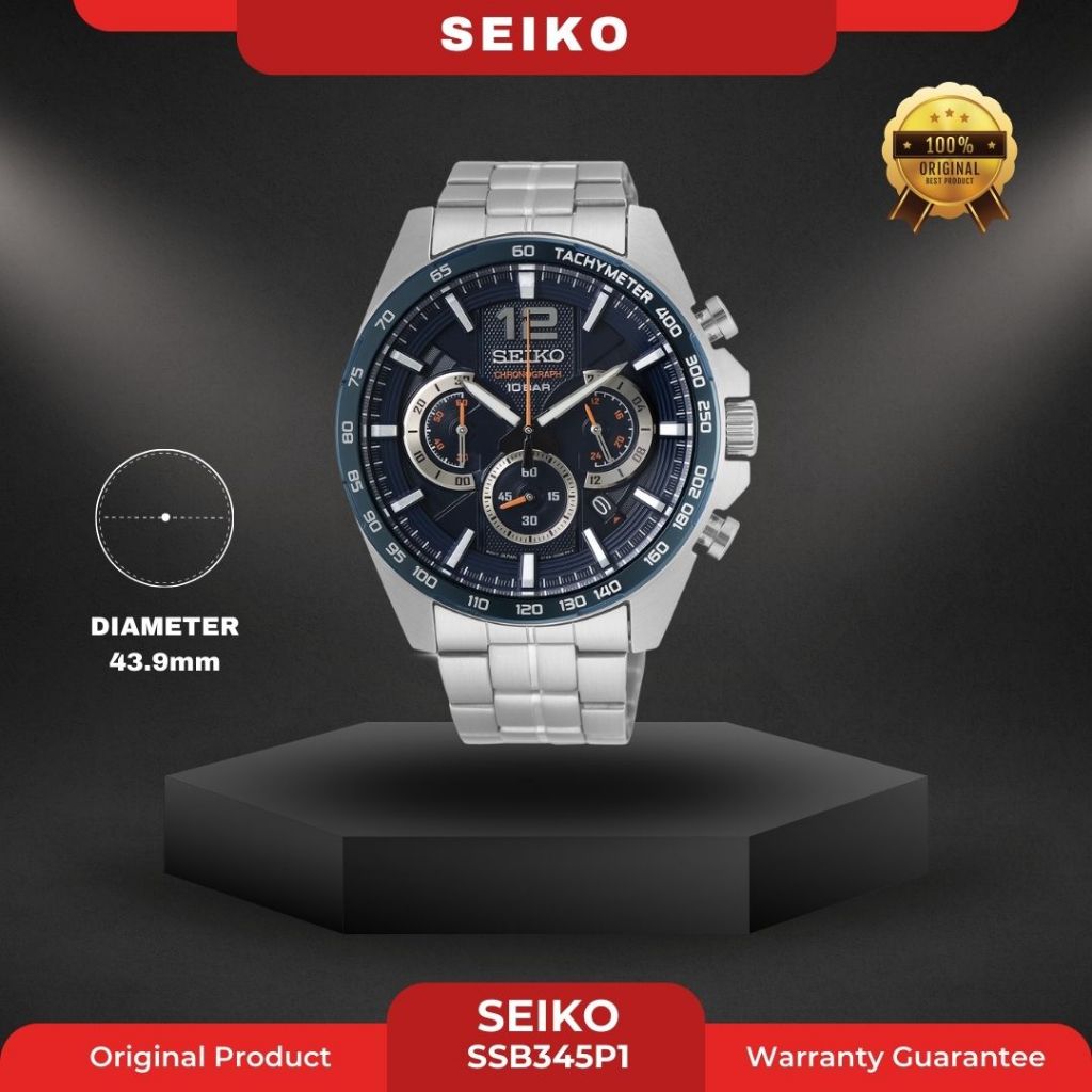 SEIKO SSB345P1 PRIA ORIGINAL JAM TANGAN COWOK ARLOJI COWOK FASHION