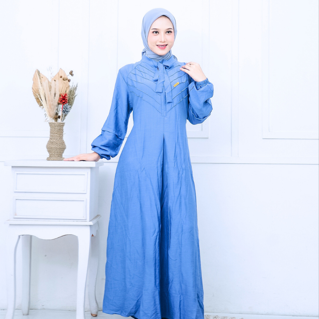 Gamis Polos Remaja Dewasa Terbaru - Dress Panjang Muslimah Bahan premium Adem Warna Kalem Kekinian