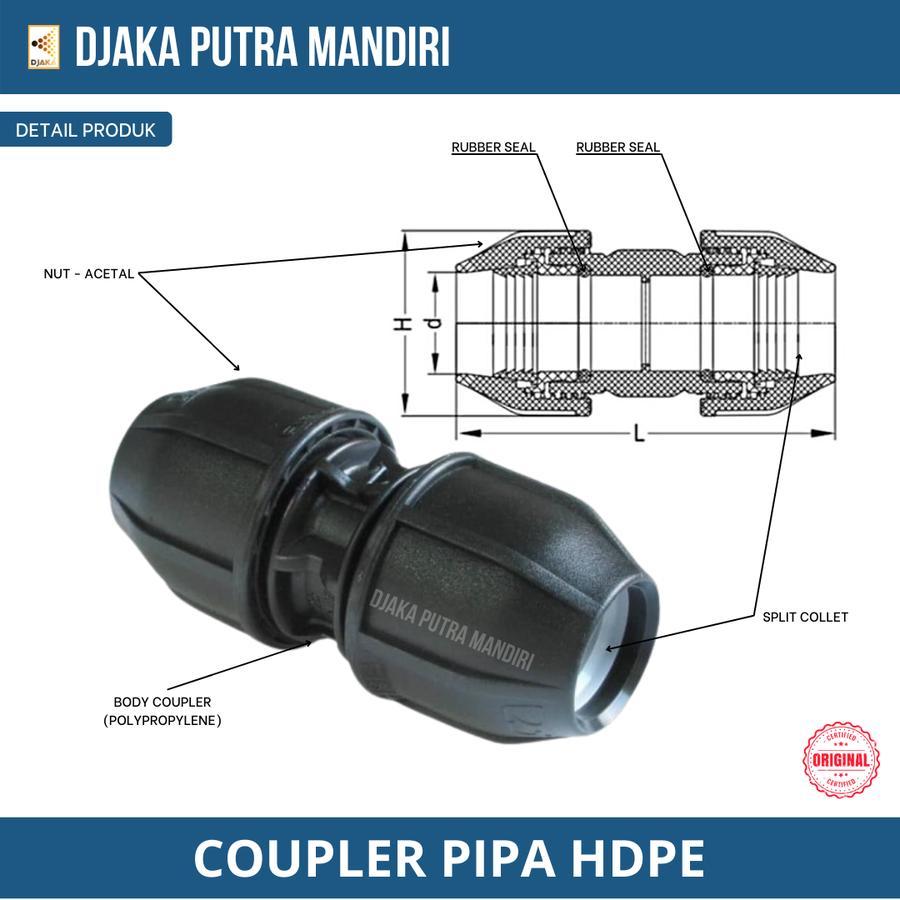 readyy ]] FITTING HDPE - SAMBUNGAN PIPA HDPE - COUPLER/COUPLING HDPE 2 INCHI