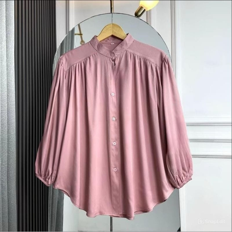 AMENA Blouse Kemeja Atasan Wanita Rayon twiil