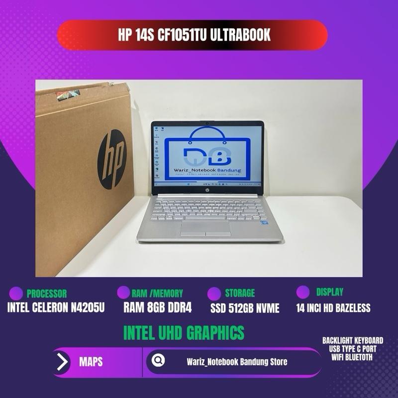 HP 14s CF1051TU INTEL N4205U RAM 8GB SSD 256GB NVME FULLSET